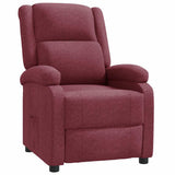 Recliner Chair Wine Red Fabric 342422