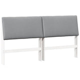 Upholstered Headboard Light Grey 200 cm Solid Pine Wood 879268