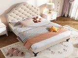 Upholstered bed 90*190 with slatted frame and Upholstered bed with height-adjustable WF309562AAB