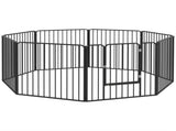 80cm 8 Panels Heavy Duty Dog Pen, Pet Playpen for Indoors, Outdoors, Small, Medium Dogs T3398P376296