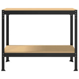 Workbench Black 115 x 55 x 91 cm Engineered Wood and Metal 42020128