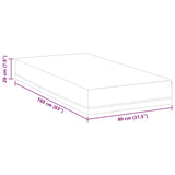 Mattress White and Blue 80 x 160 cm Gel-Infused Foam 4106334