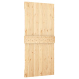 Sliding Door with Hardware Set 100x210 cm Solid Wood Pine 3203178