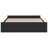 Bed Frame with Drawers without Mattress Black 200x200 cm 3280266