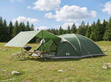 Cabin Tent with Roof Green 8-Person Polyester and Steel 42028587