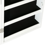 Mirror Jewellery Cabinet with LED Lights Wall Mounted White 353253