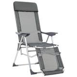 Camping Chair Set of 2 Grey Textilene, Aluminium Medium 360145