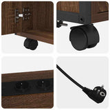 Cabinet with Charging Station Brown Oak 61 x 46 x 67 cm 859834
