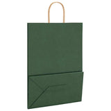 Paper Bags 250 pcs with Handles Green 32x17x44 cm 4101734