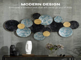 3D Metal Wall Art Modern Circle Hanging Wall Sculptures Home Decor for Living Room Bedroom Dining T3398P344466