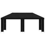 Garden Gazebo 6 x 3 m Black Polyester and Steel 190 3376016