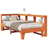 Bookcase Bed without Mattress Wax Brown 90x200cm Solid Wood Pine 3324549