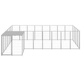 Dog Kennel Silver 10.89 m Steel 3082232