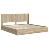 Bed Frame with Storage and Headboard Sonoma Oak 180 x 200 cm 3414003