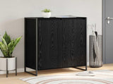 Shoe Cabinet Black Oak 79 x 36 x 100 cm Engineered Wood 886462