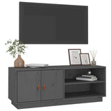 TV Cabinet Grey 105x34x40 cm Solid Wood Pine 818222