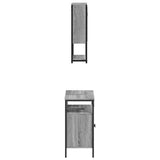 2 Piece Bathroom Furniture Set Grey Sonoma Engineered Wood 3214658