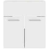 Sink Cabinet with Built-in Basin White and Sonoma Oak Engineered Wood 3070816