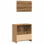 ZNTS 2 Piece Bathroom Furniture Set Artisan Oak Engineered Wood 856068