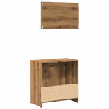 ZNTS 2 Piece Bathroom Furniture Set Artisan Oak Engineered Wood 856068