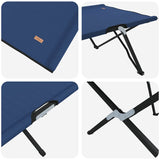 Folding Camping Bed 2 pcs Blue 206 x 76 x 74 cm Oxford fabric 42003168