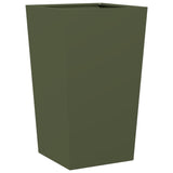 ZNTS Garden Planters Olive Green 2 pcs 45x45x75 cm Steel 851101