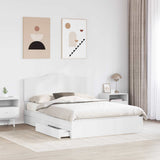 Storage Bed with Headboard White 160 x 200 cm Engineered Wood 3413485