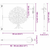 Garden Gate with Lock Black 85 x 100 cm Powder-coated steel 42015859