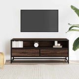 TV Cabinet Brown Oak 100x34.5x40 cm Engineered Wood and Metal 848818