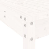 Garden Dining Set White Solid pine wood Durable Garden Dining Set 3157722
