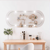 Wall Mirror with LED Lights 45x100 cm Glass Oval 3189164