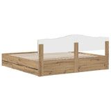 Bed Frame with Storage and Headboard Artisan Oak 180 x 200 cm 3445830