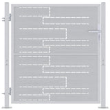 Garden Gate with Lock Silver 85 x 97 cm Stainless Steel 3402575