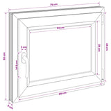 Basement Window Internal Colour White RISOR 75 x 50 cm 42047820
