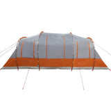 Camping Tent Tunnel 4-Person Grey and Orange Waterproof 4009412