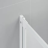 Bath Screen Folding Frosted 168 x 140 cm Aluminium & PP Panel 42023506