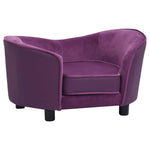 Dog Sofa Burgundy 69x49x40 cm Plush and Faux Leather 171035