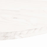 Table Top White 100x50x2.5 cm Solid Wood Pine Oval 824331