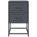 Bedside Cabinets 2 pcs Anthracite 36x39x60.5 cm Steel 846463