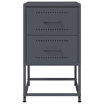 ZNTS Bedside Cabinets 2 pcs Anthracite 36x39x60.5 cm Steel 846463