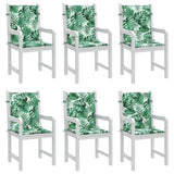 Back Cushions 6 pcs Leaf Pattern 100 x 50 x 3 cm Oxford Fabric 361312