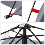 Beach Tent 3-Person Grey Quick Release Waterproof 4005316