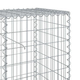 Gabion Basket with Cover 800x50x100 cm Galvanised Iron 3295149