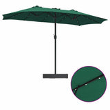 Garden Parasol Green 385 x 209 x 244 cm Polyester 42003284