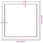 Bathroom Countertop 60x60x cm Untreated Solid Wood 3156016