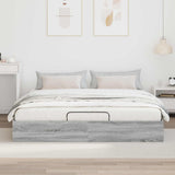 Ottoman Bed Frame Grey Sonoma 203 x 160 x 25 cm Engineered Wood 3409218