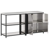 Kitchen Storage Set HATTEM 2 pcs Silver Stainless Steel 3392656