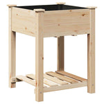 Garden Planter Beige 60.5 x 60 x 76.5 cm Solid fir wood 42006577