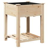 Garden Planter Beige 60.5 x 60 x 76.5 cm Solid fir wood 42006577