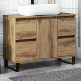 Bathroom Sink Cabinet Artisan Oak 80x33x60 cm Engineered Wood 857239